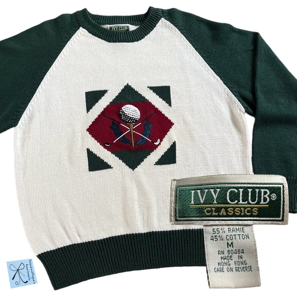 Ivy Club Classics Golf Sweater Sz M